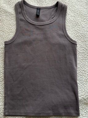 Cotton On Women's Brown Ribbed Tank Top